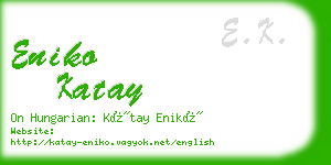 eniko katay business card
